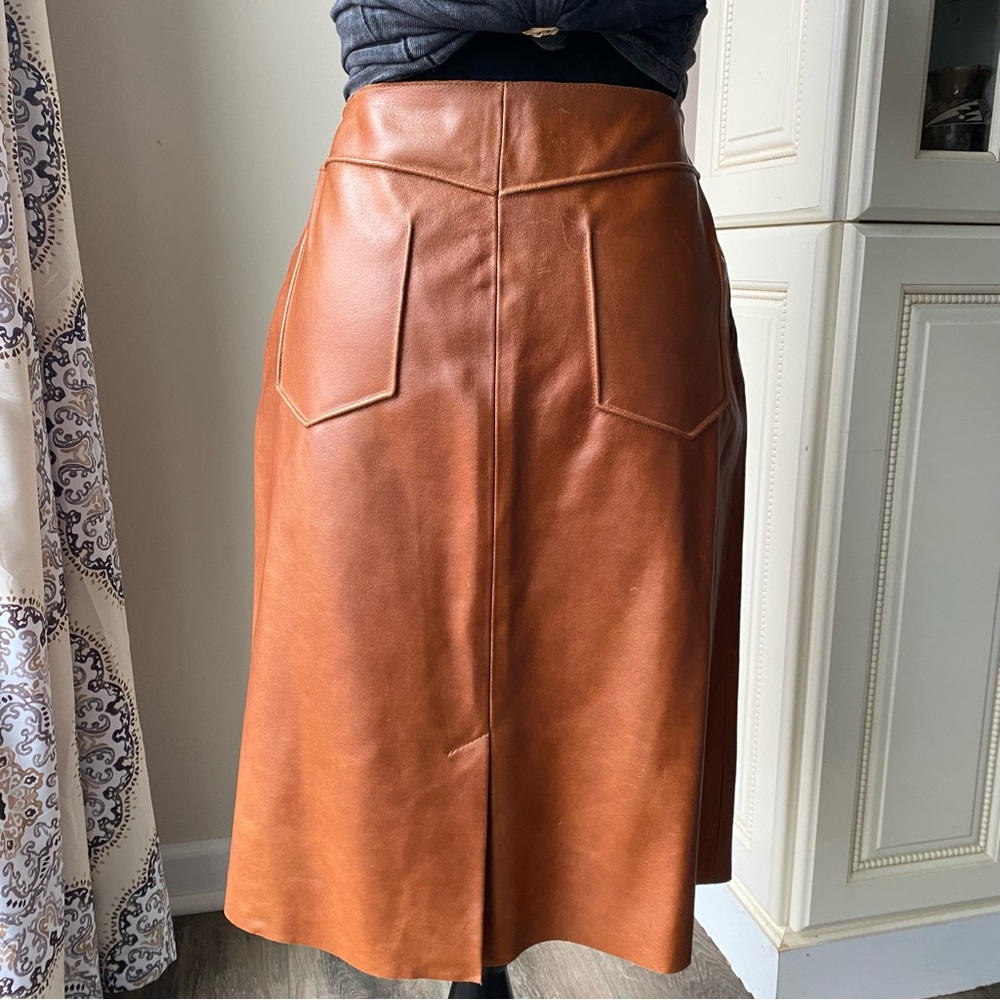 Anne Klein Western Leather Skirt - Picture 9 of 16